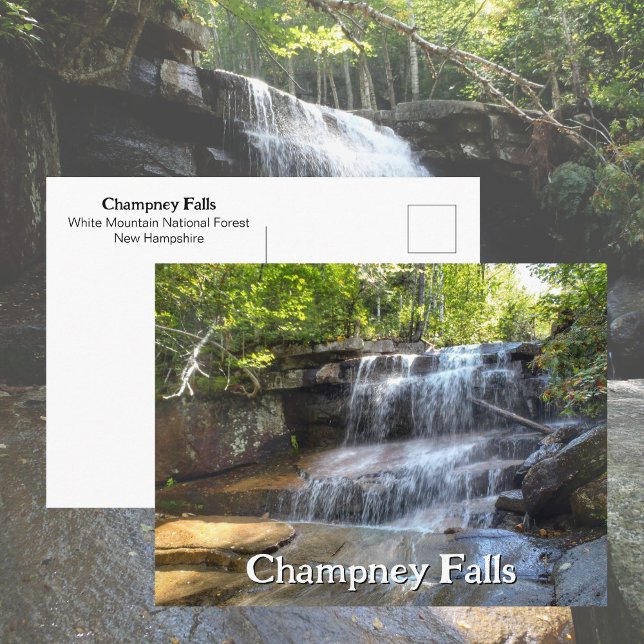 Champney Falls White Mountains Wasserfall NH Postkarte (Von Creator hochgeladen)