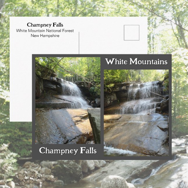 Champney Falls White Mountains Waterfall NH Photos Postkarte (Von Creator hochgeladen)