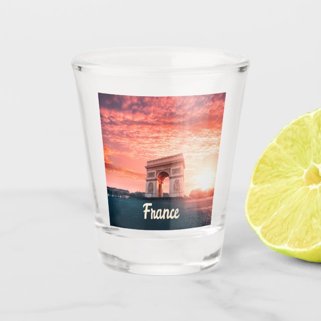 Champs-Élysées Frankreich Paris Schnapsglas (Vorderseite)