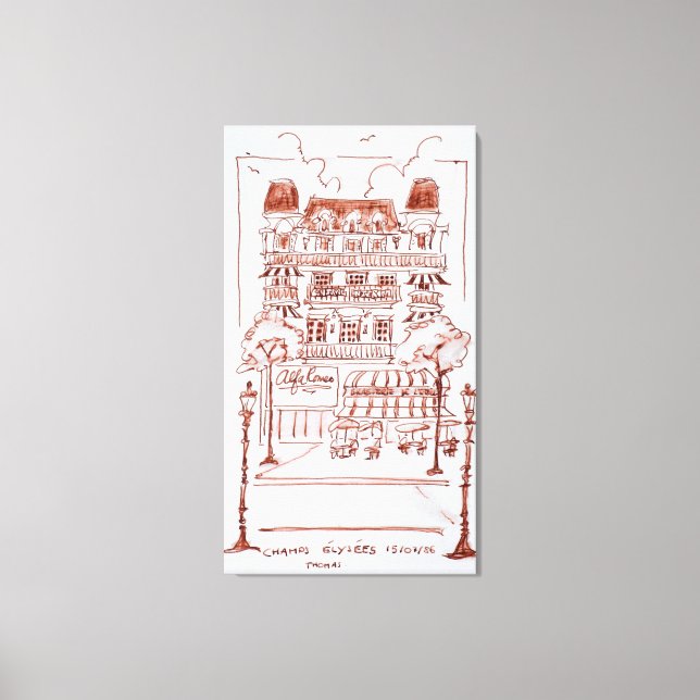 Champs Elysees | Paris, Frankreich Leinwanddruck (Vorderseite)