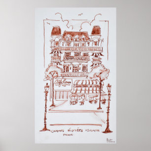 Champs Elysees Paris, Frankreich Poster