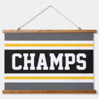 CHAMPS Graue schwarz-gelb-weiße Streifen