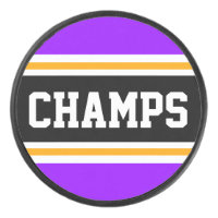 CHAMPS Lila, schwarz-gelbe Streifen