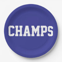 CHAMPS Lustig Sportlich Weiße Schrift Auf Tiefblau
