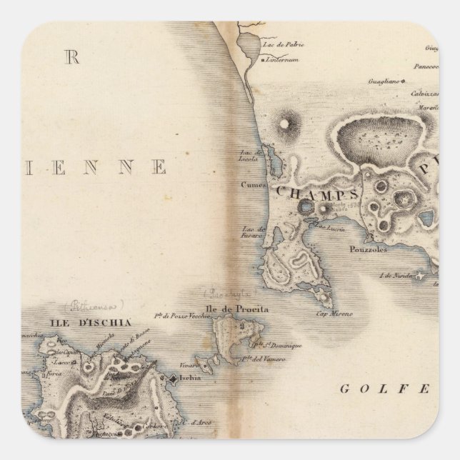 Champs Phlegreens Quadratischer Aufkleber (Vorderseite)