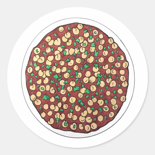 Chana Masala Chole Indian Food Chickpeh Dish Runder Aufkleber (Vorderseite)