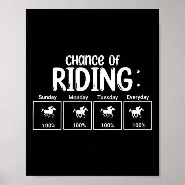 Chance auf Reitfreude Poster (Vorne)