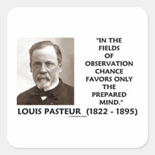 Chance begünstigt nur den vorbereiteten Mind Paste Quadratischer Aufkleber