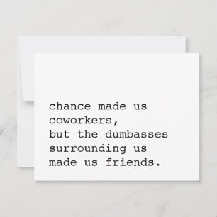 Chance hat uns Mitarbeiter / lustige Karte für Mit