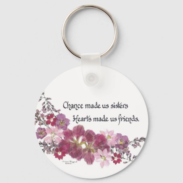 Chance machte uns Schwestern Geschenke Schlüsselanhänger (Vorderseite)