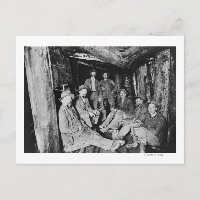 Chance Mine während des Mittagessens Coeur d'Alene Postkarte (Vorderseite)