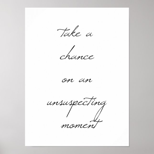 Chance Poster (Vorne)