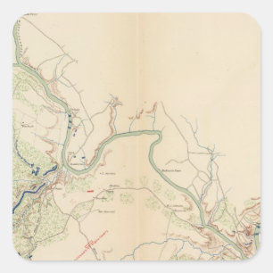 Chancellorsville, Salem Church, Fredericksburg Quadratischer Aufkleber