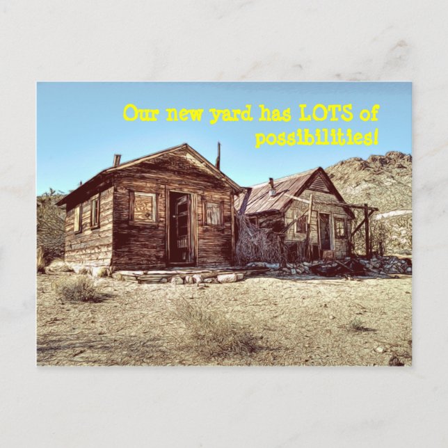 Chancen auf dem Vorfeld Witziger Adressenwechsel Ankündigungspostkarte (Vorderseite)