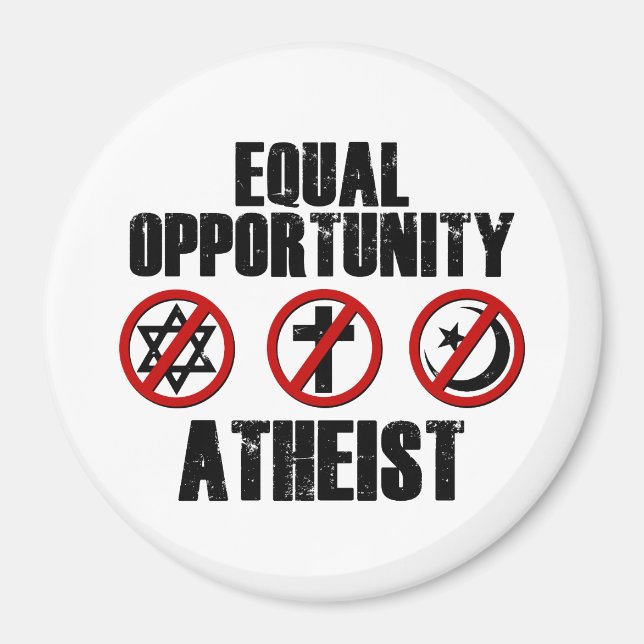 Chancengleichheit Atheist Magnet (Vorne)