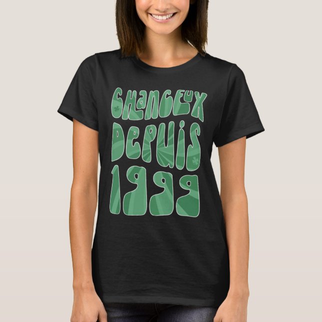 Chanceux Depuis 1999 24 Ans Anniversaire St Patric T-Shirt (Vorderseite)