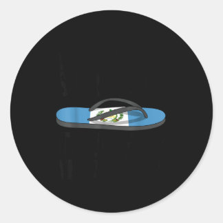 Chancla Survivor Guatemala Funny Guatemalan Flag  Runder Aufkleber