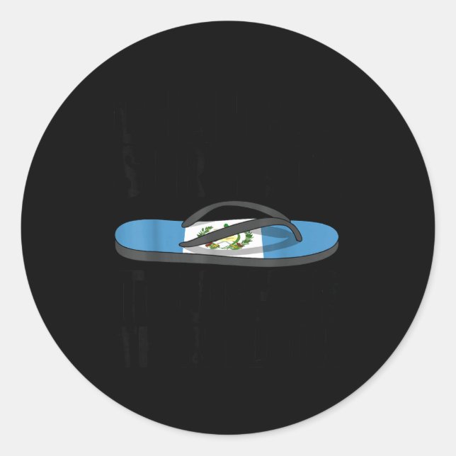 Chancla Survivor Guatemala Funny Guatemalan Flag  Runder Aufkleber (Vorderseite)