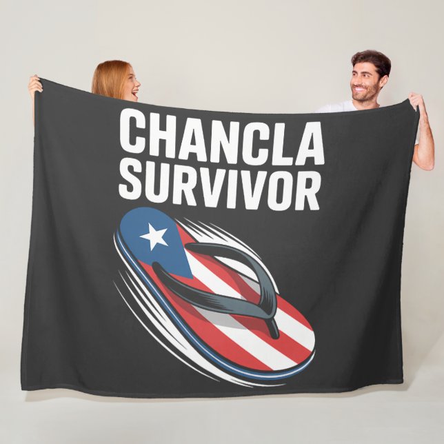 Chancla-Überlebender lustiger spanischer Witz Fleecedecke (Beispiel)