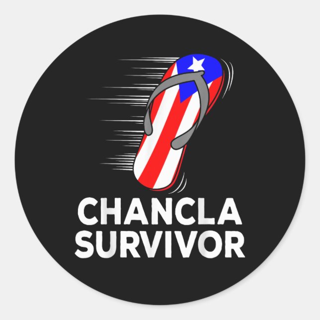 Chancla-Überlebender Runder Aufkleber (Vorderseite)
