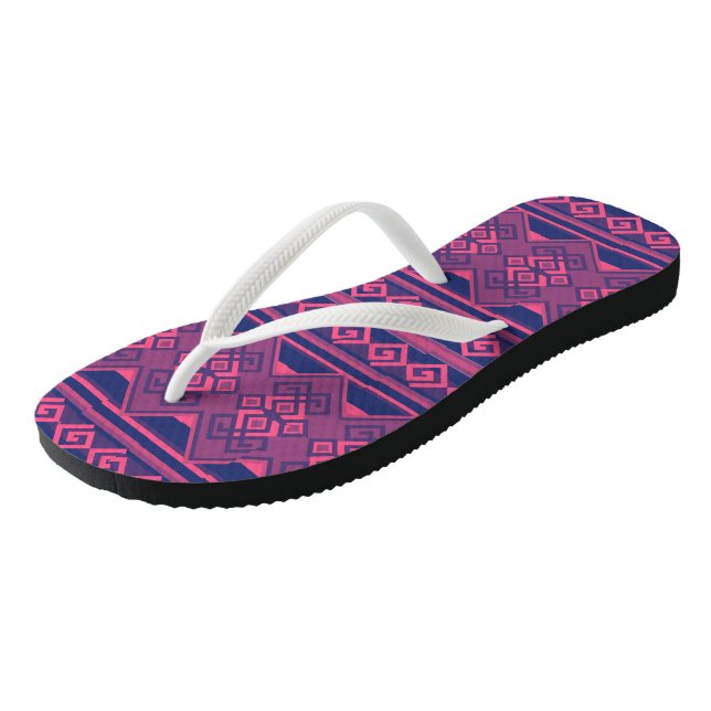 Chanclas Manto Andino Azul y Magenta Flip Flops (Schrägansicht)