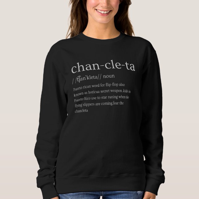 Chancleta spanische Definition von puertorico Flip Sweatshirt (Vorderseite)