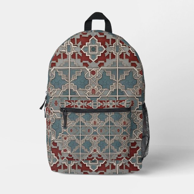 Chand Motif Bedruckter Rucksack (Vorderseite)