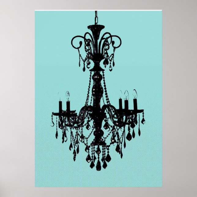 Chandelier Blue Poster (Vorne)
