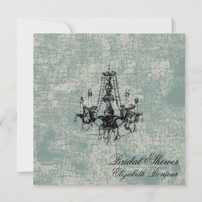 Chandelier Elegance ~ Einladung Geburtstagsparty (Vorderseite)