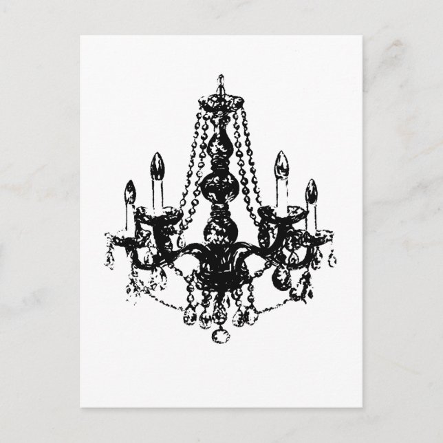 Chandelier Elegance ~ Postcard Postkarte (Vorderseite)