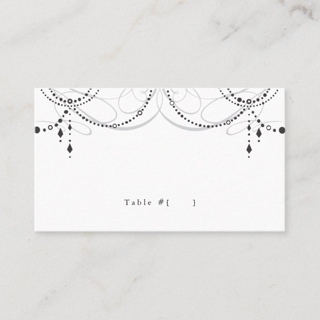 Chandelier-Escort-Karte Platzkarte (Vorderseite)