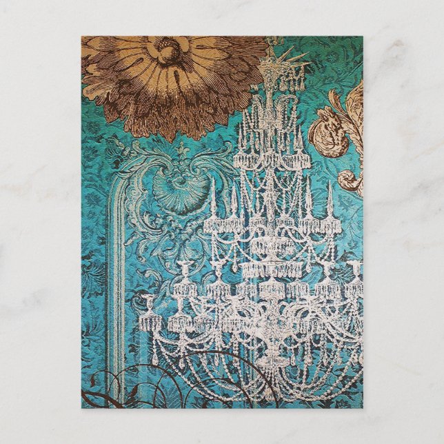 Chandelier Romance ~ Postcard Postkarte (Vorderseite)