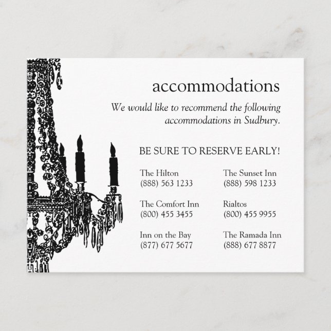 Chandelier Save the Date Einladung (Vorderseite)