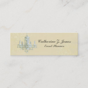 Chandelier Skinny Business Card - Cream Mini Visitenkarte