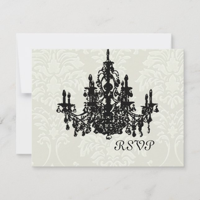 Chandelier Wedding RSVP erfordert 12x18 lade (Vorderseite)
