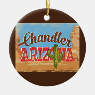 Chandler Arizona Cartoon Wüstenwanderung Keramik Ornament