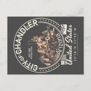 CHANDLER ARIZONA - LOKOMOTIVE - EISENBAHN POSTKARTE