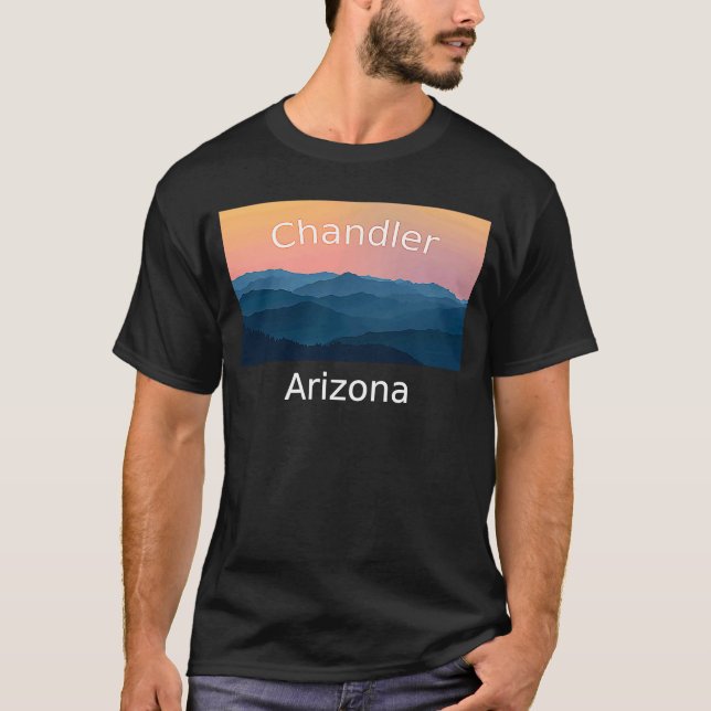 Chandler Arizona Mountain sunset hometown T-Shirt (Vorderseite)