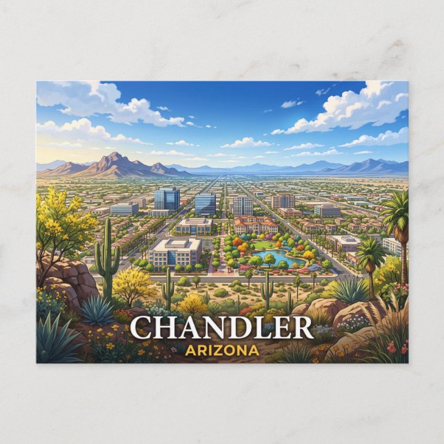 Chandler Arizona Reise Postkarte (Vorderseite)