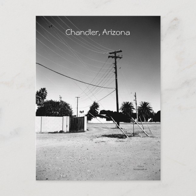 Chandler AZ Powerlines Postkarte (Vorderseite)
