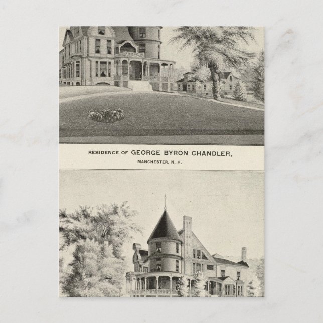 Chandler residence, Manchester, NH Postkarte (Vorderseite)