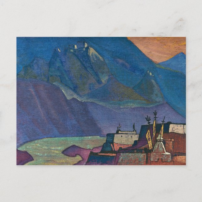 Chandra River, 1932 von Nicholas Roerich Postkarte (Vorderseite)