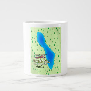 Chandra Taal Himachal Pradesh Indian Lake Map Jumbo-Tasse