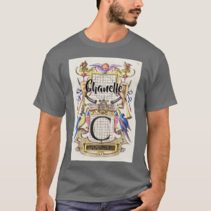 Chanelle Vintage- und moderne Kalligrafie-Handwerk T-Shirt