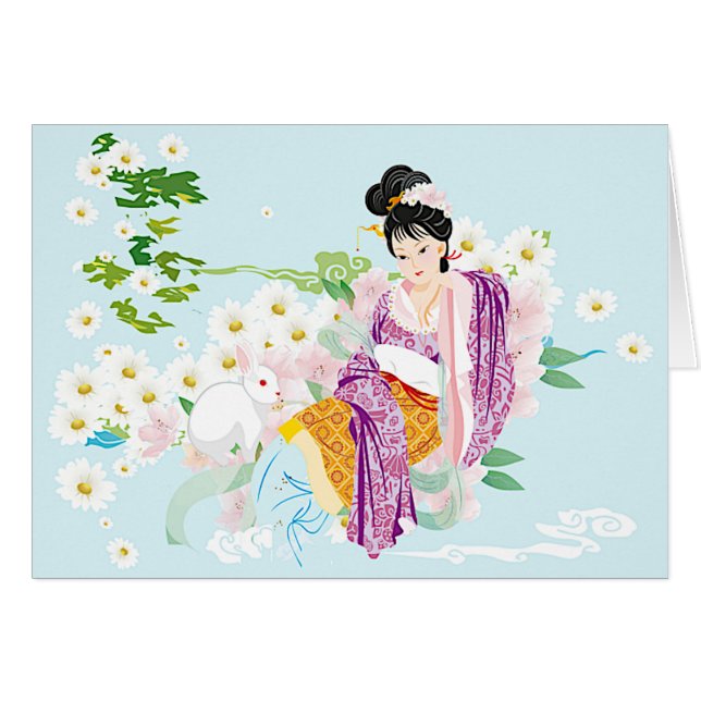 Chang E, Bunny, Blossoms Mond Festival (Vorderseite (Horizontal))