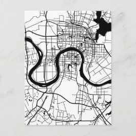 Changde China Stadtplan Postkarte