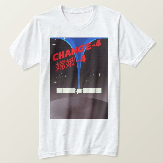 Chang'e-4 China Raum Art. T-Shirt (Design vorne)