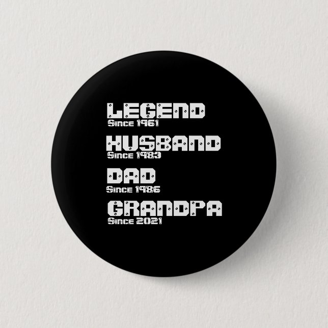 Change Any Detail Legend Husband Dad Grandpa  Button (Vorderseite)