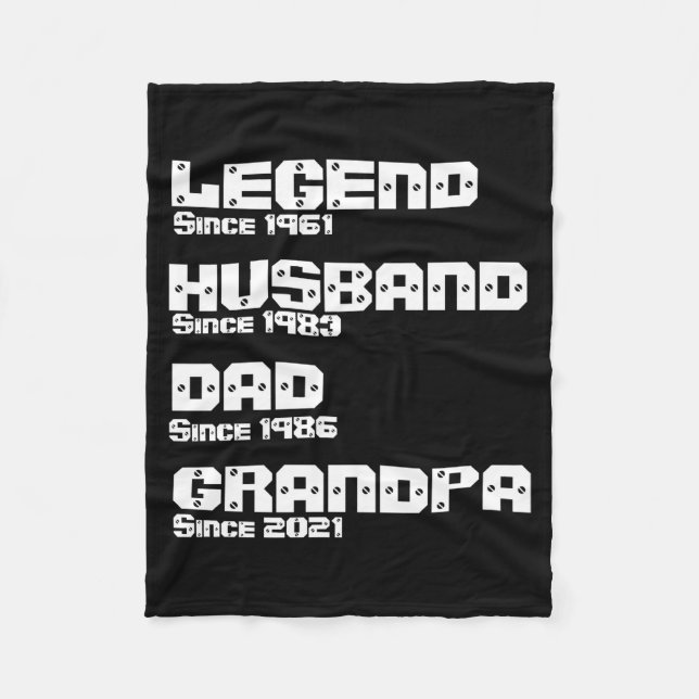 Change Any Detail Legend Husband Dad Grandpa  Fleecedecke (Vorderseite)
