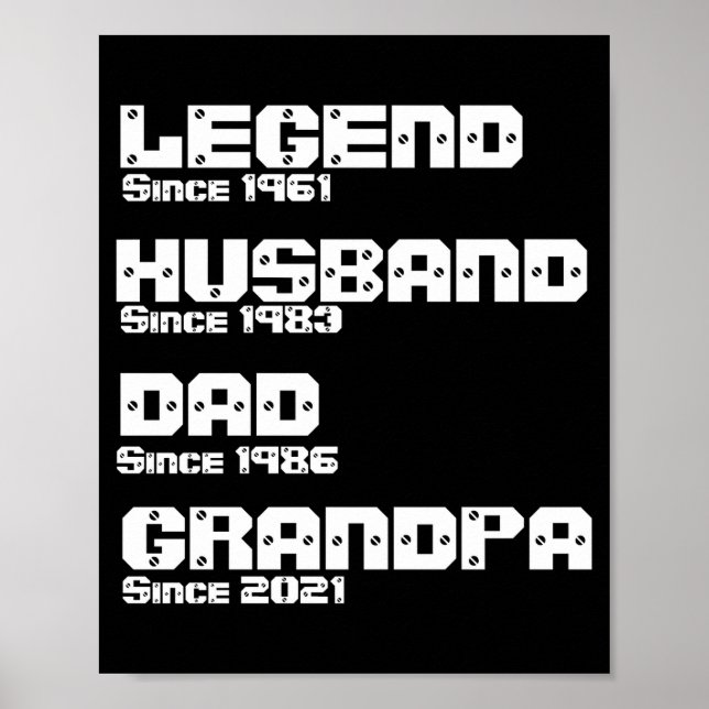 Change Any Detail Legend Husband Dad Grandpa  Poster (Vorne)